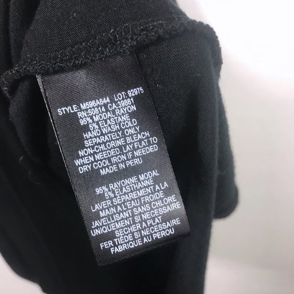 Tahari Sz S Black Wrap Knit Career Gathered Dress - Picture 8 of 8